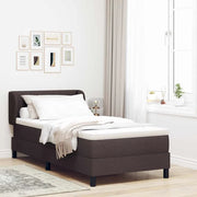 Letto a molle con materasso Marrone Scuro 90 x 190 cm Tessuto 3339999