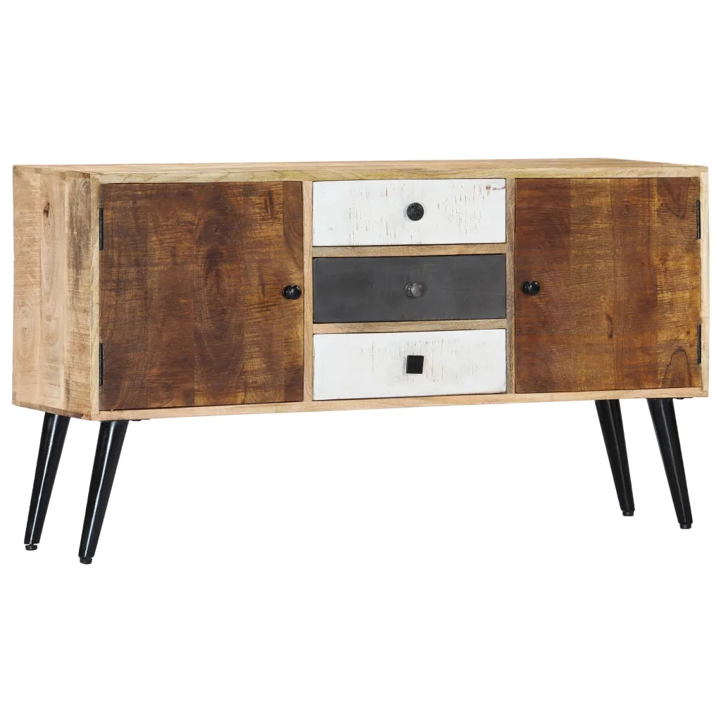 Credenza | Madia | Buffet da pranzo | Armadio da pranzo 118x30x62 cm in Legno Massello di Mango