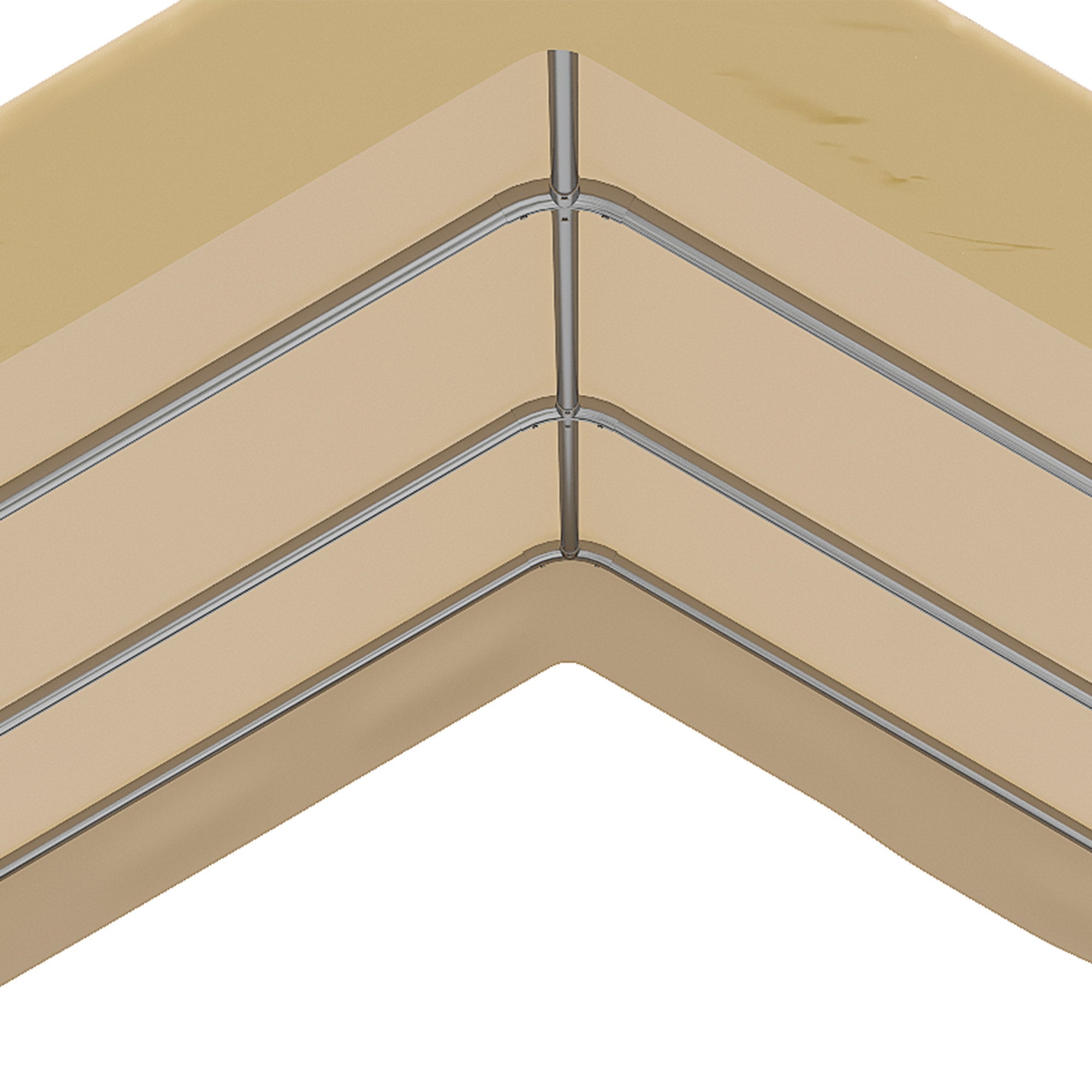 Box Auto da Esterno 600x295x265-310 cm in Acciaio e Polietilene Beige