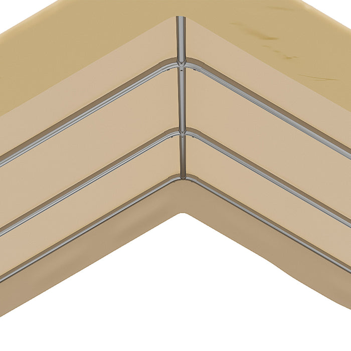 Box Auto da Esterno 600x295x265-310 cm in Acciaio e Polietilene Beige