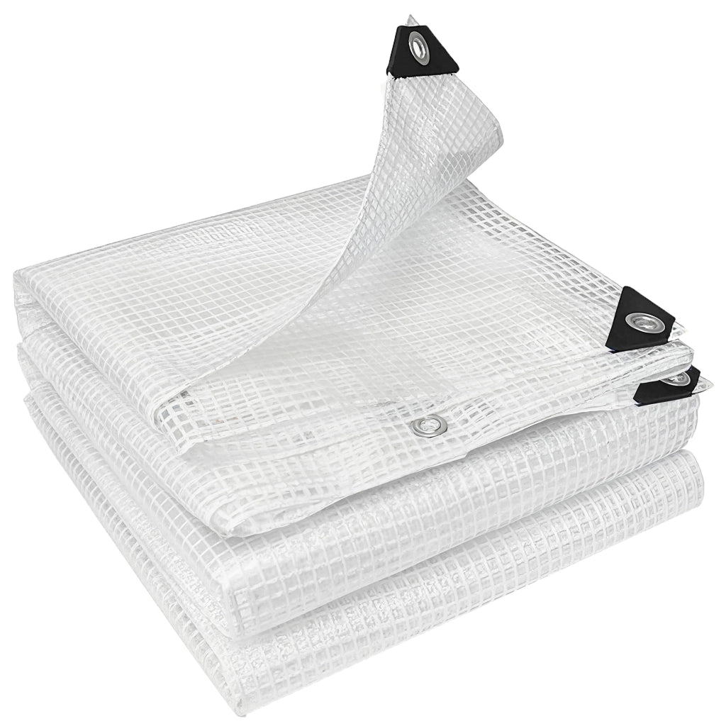 Telo Impermeabile 3x5 m Robusto in PE 140GSM Resistente agli Strappi Bianco