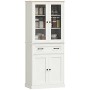Armadio da cucina con ripiani regolabili e cassetto ¨C zephmum ¨C bianco 80x40x180