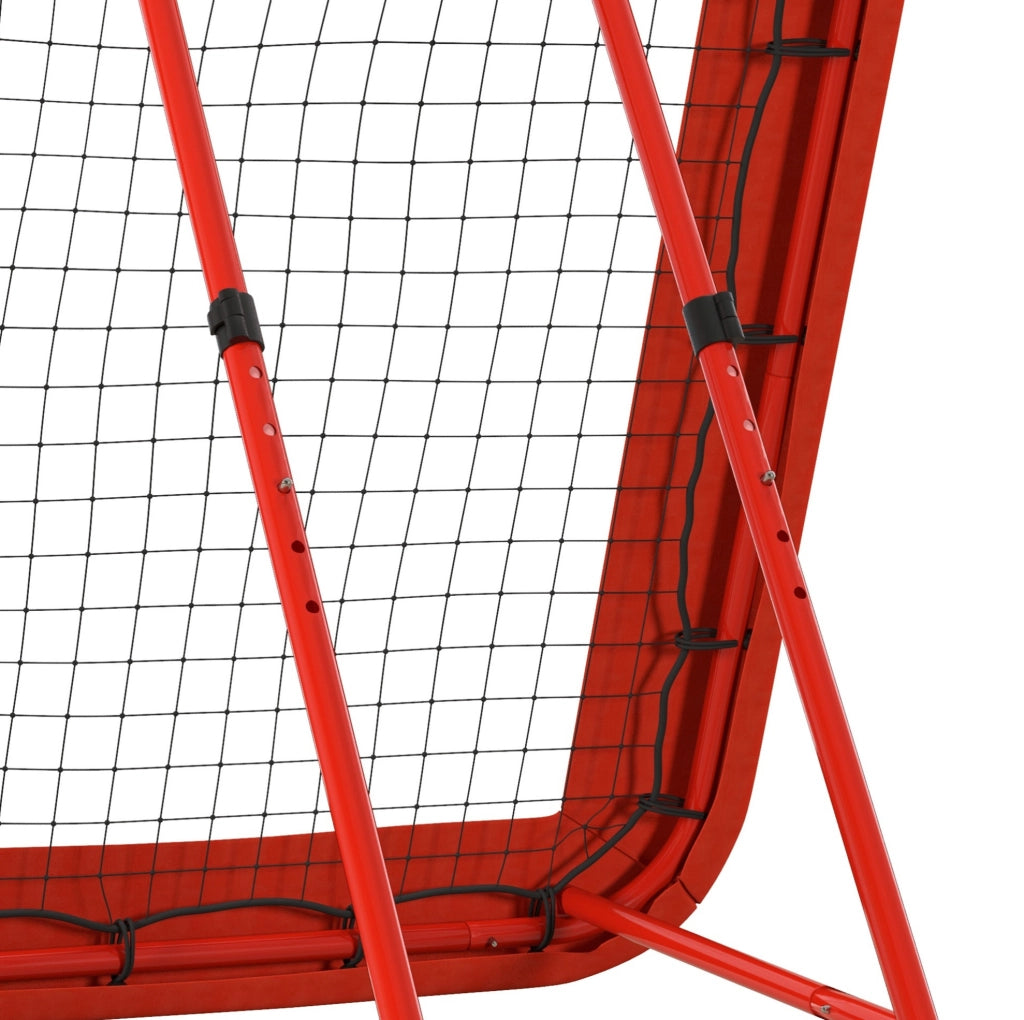 Rete Rebounder Multisport Pieghevole in Acciaio Rossa