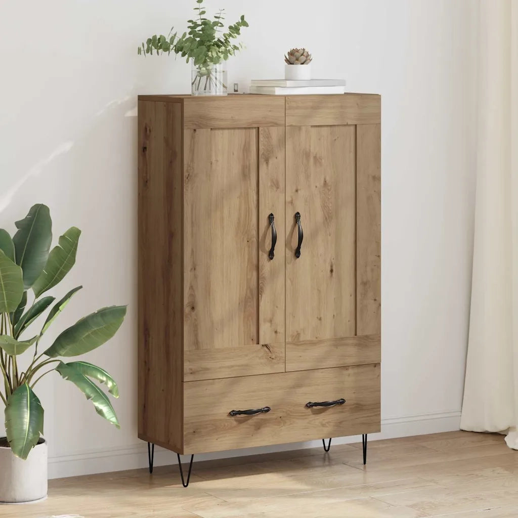 Credenza | Madia | Buffet da pranzo | Armadio da pranzo con cassetto Rovere artigianale 69,5 x 31 x 115 cm