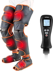 Apparecchio per massaggi ai piedi - Apparecchio per massaggi alla colonna vertebrale con 4 livelli di intensità, forma adattabile, dispositivo per la drenaggio linfatico, massaggi pneumatici con funzione di riscaldamento
