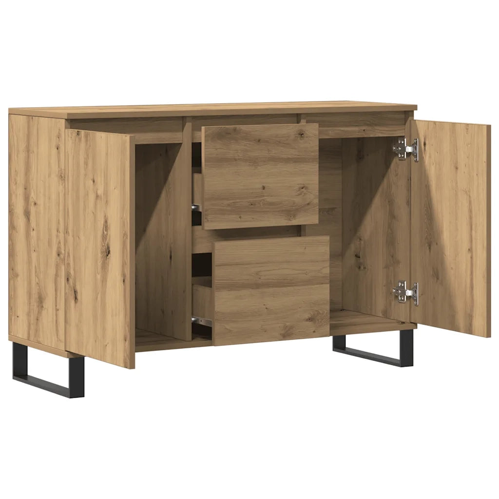 Credenza Rovere Artigianale 104x35x70 cm in Legno Multistrato
