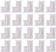 Connettori L per LED-strip 8 mm COB a 2 poli, 20 pezzi, trasparenti