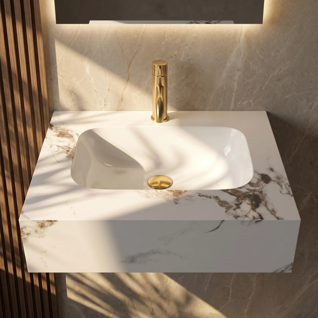 Lavabo Sospeso Rea Aresa Cold Jade 60