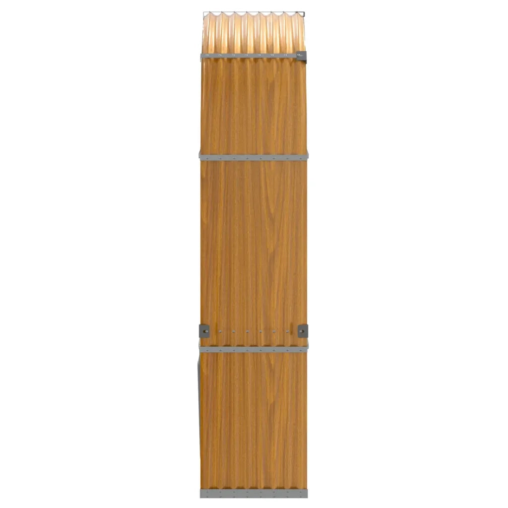 Portaceppi Effetto Legno 120x45x210 cm in Acciaio Zincato 364582
