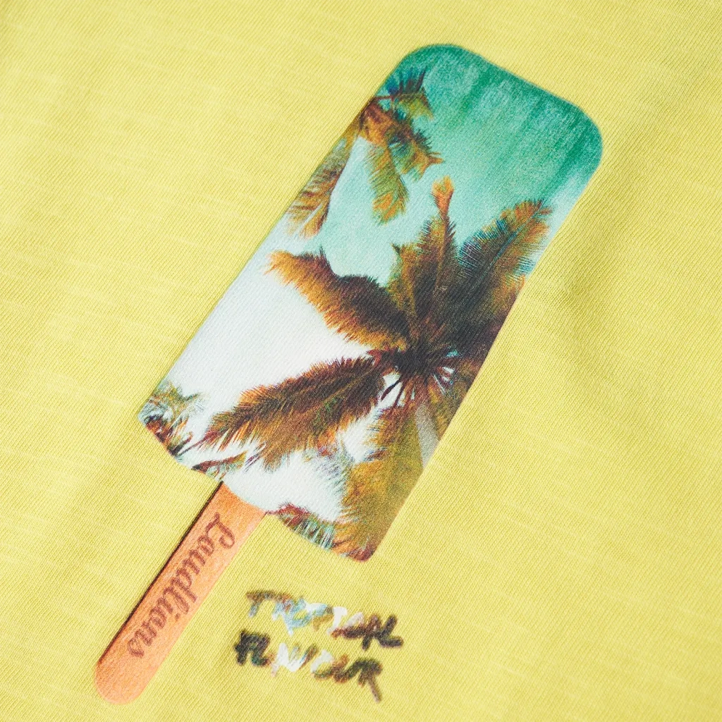 Maglietta da Bambina Gialla 128 12382