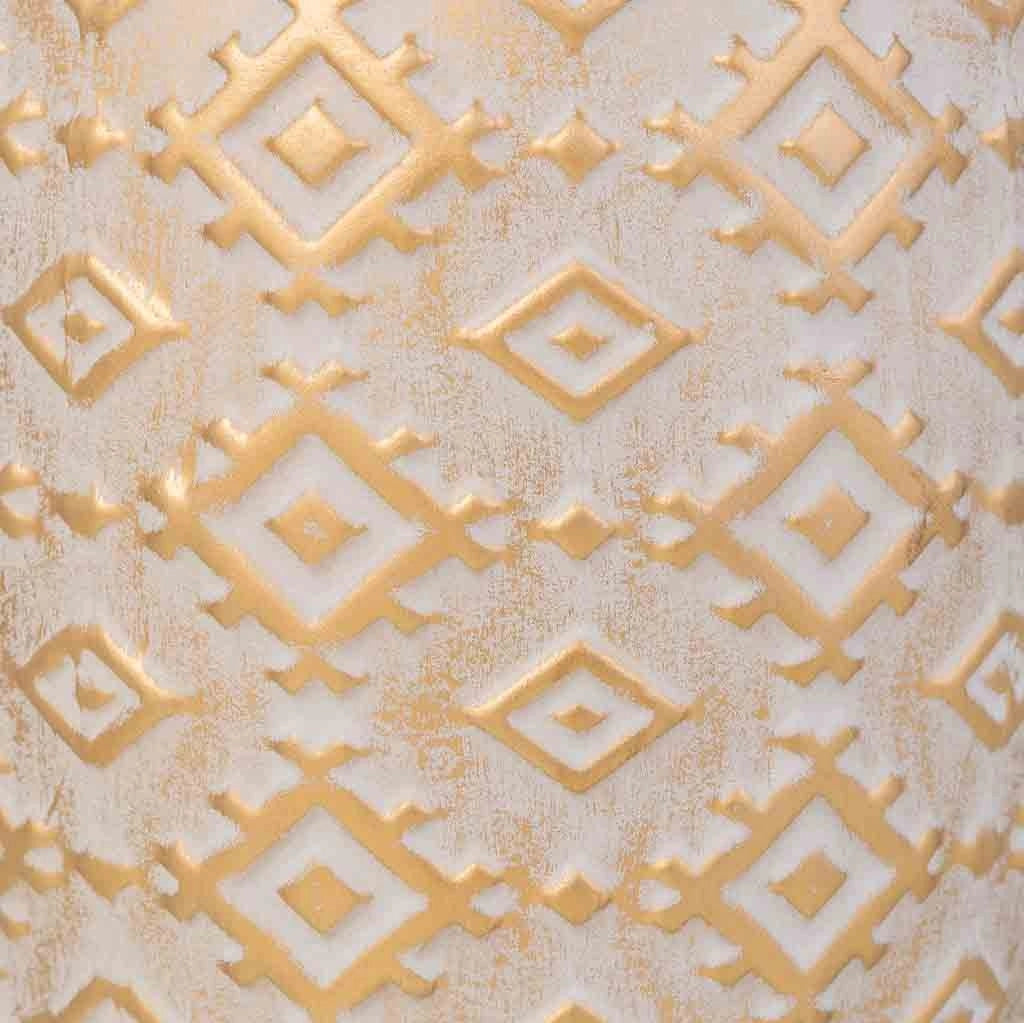 Vaso in ceramica color oro, d15x34h cm