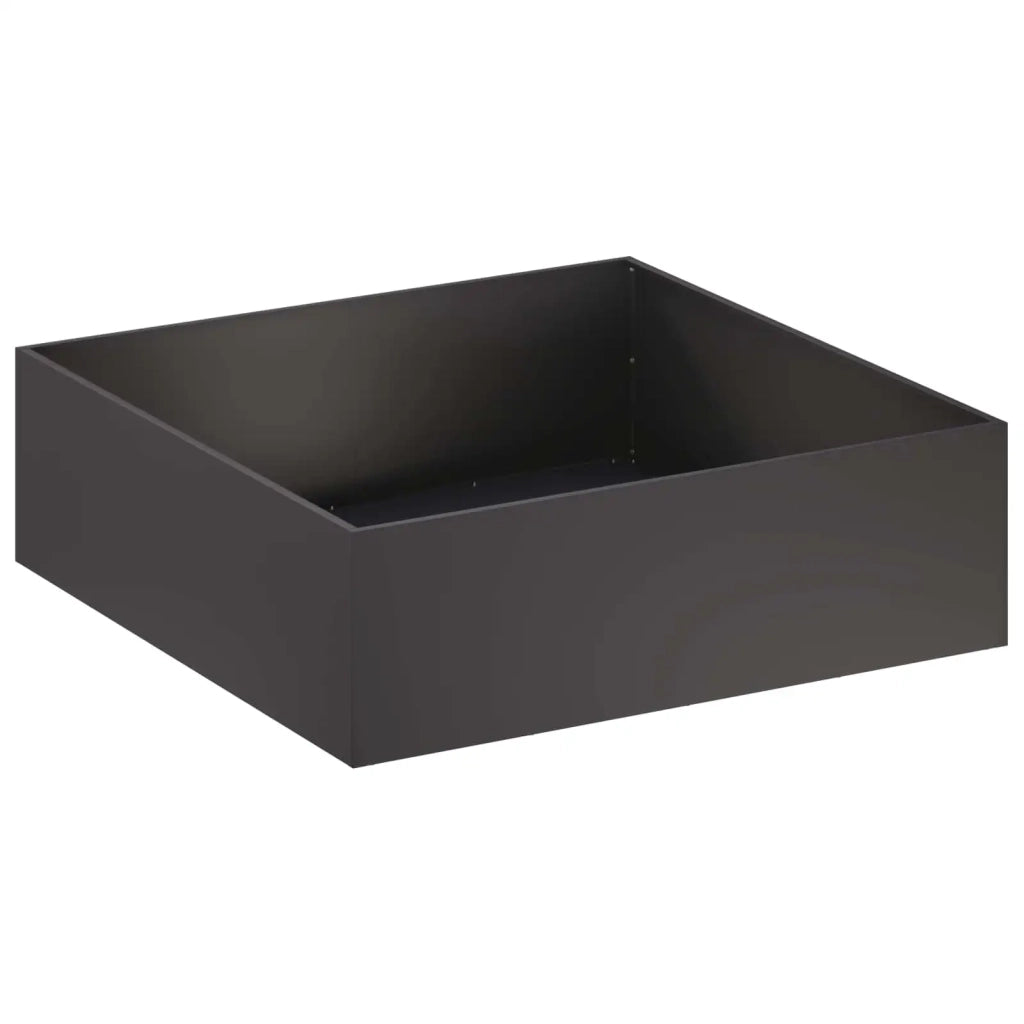 Vaso da giardino Nero 80 x 80 x 30 cm Acciaio laminato a freddo 8005064
