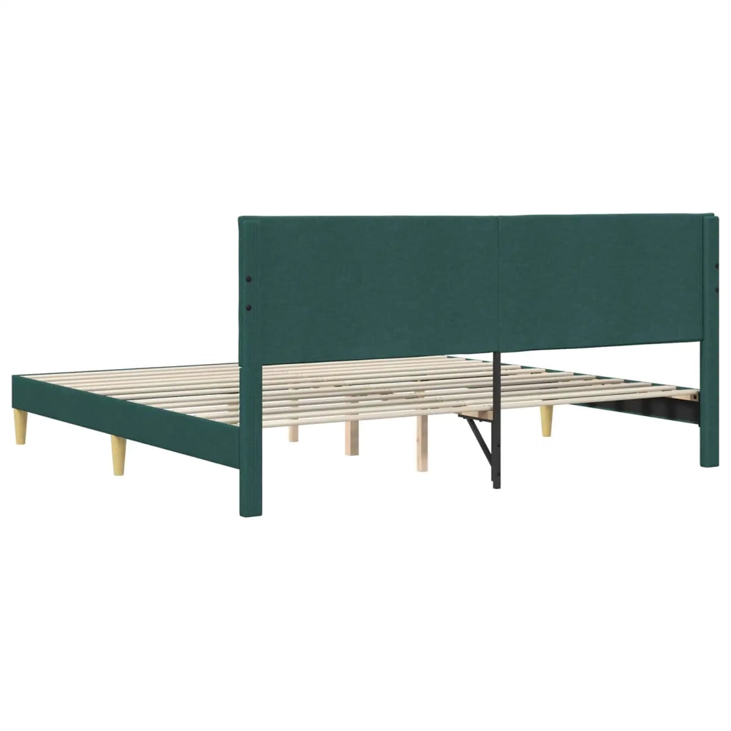 Struttura del letto Verde Scuro 180 x 200 cm Tessuto