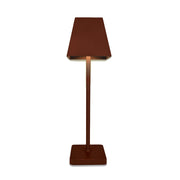 Lampada da tavolo led ricaricabile touch dimmerabile bar ristorante quadra corten prequ'