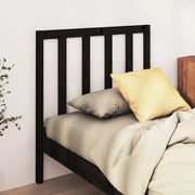 Testiera per Letto Nera 81x4x100 cm in Legno Massello di Pino 817719