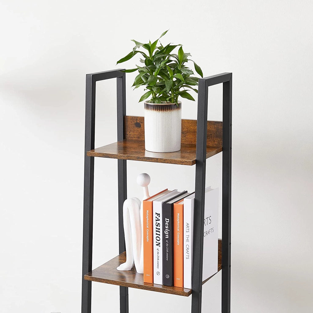 Libreria VALORA marrone rustico 5 ripiani stile loft LLS109B01V1