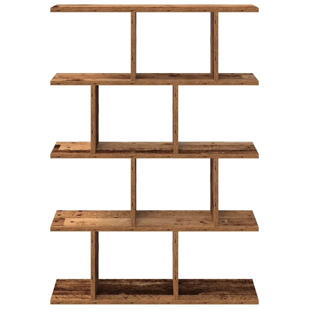 Mensola a Muro a Cubo 12 Scomparti in Truciolato Legno Antico 860020