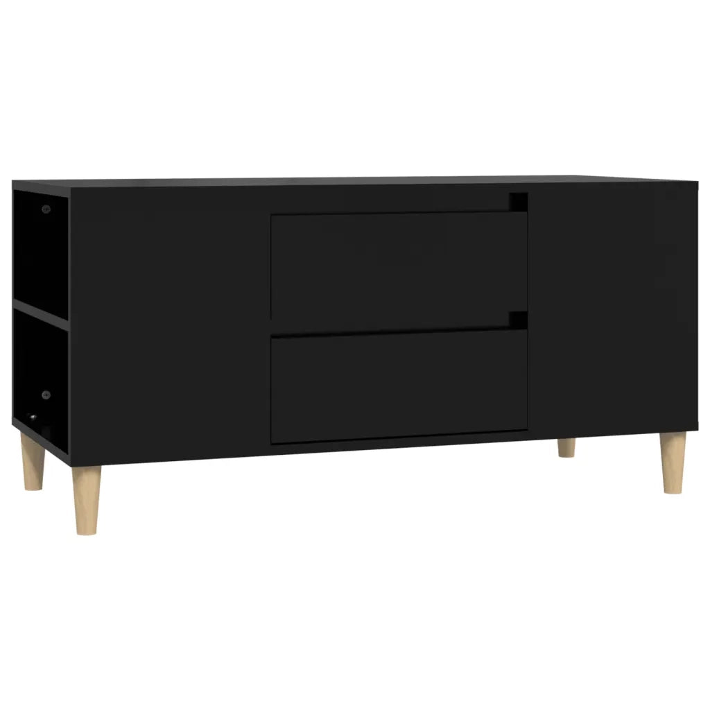 Mobile Porta TV Nero 102x44,5x50 cm in Legno Multistrato cod mxl 27785