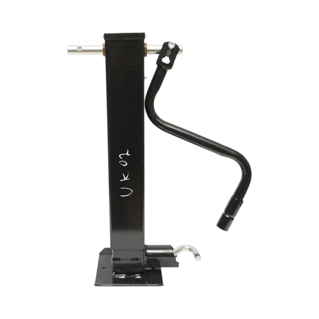 Piede di supporto per rimorchio regolabile con manovella, 71 cm, fissaggio laterale, carico massimo 5443 kg