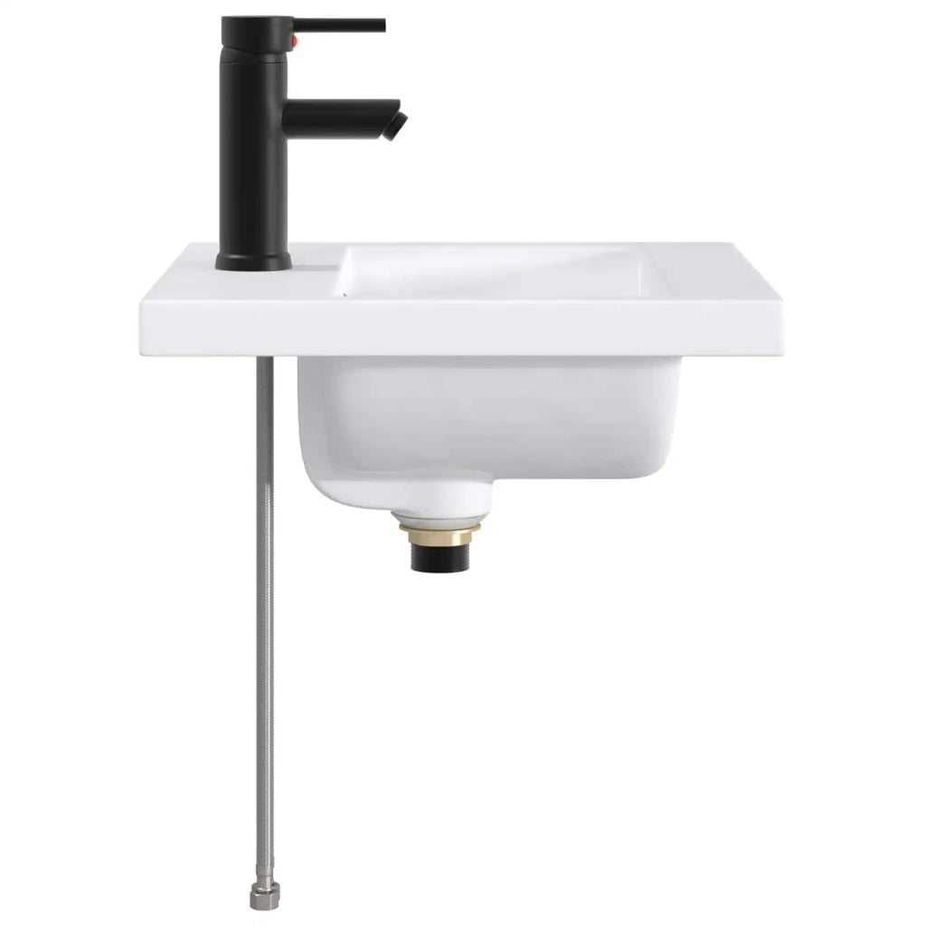 Lavabo da bagno Nero Opaco 42 x 40 x 16,5 cm Metallo