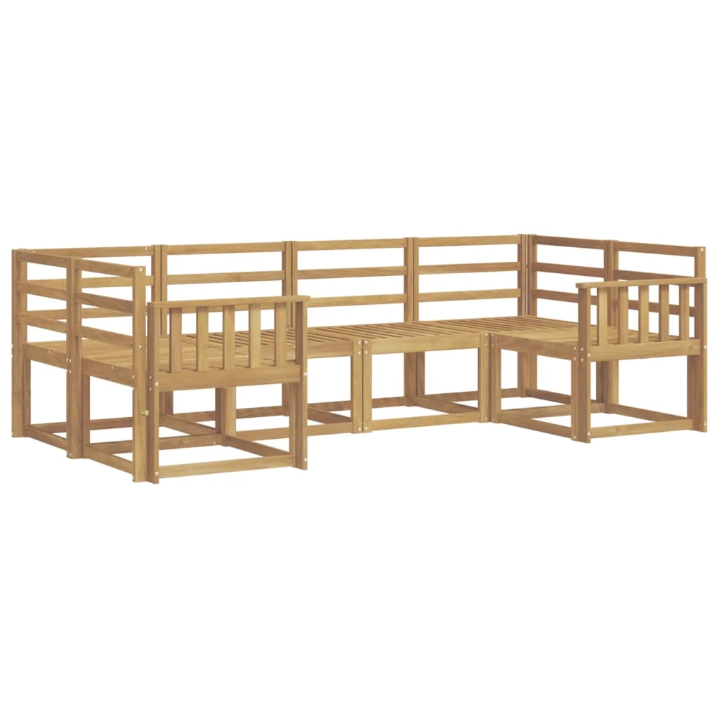 Set di divani da esterno 6 pcs Bianco Legno di Acacia Massello 3388113