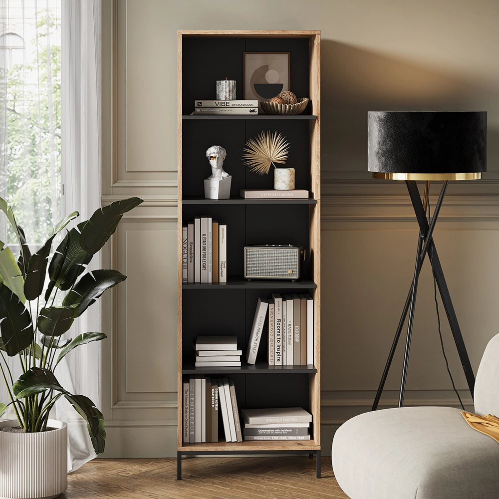 Vicco Libreria Quercia vichinga 60 x 180 cm con 5 scomparti