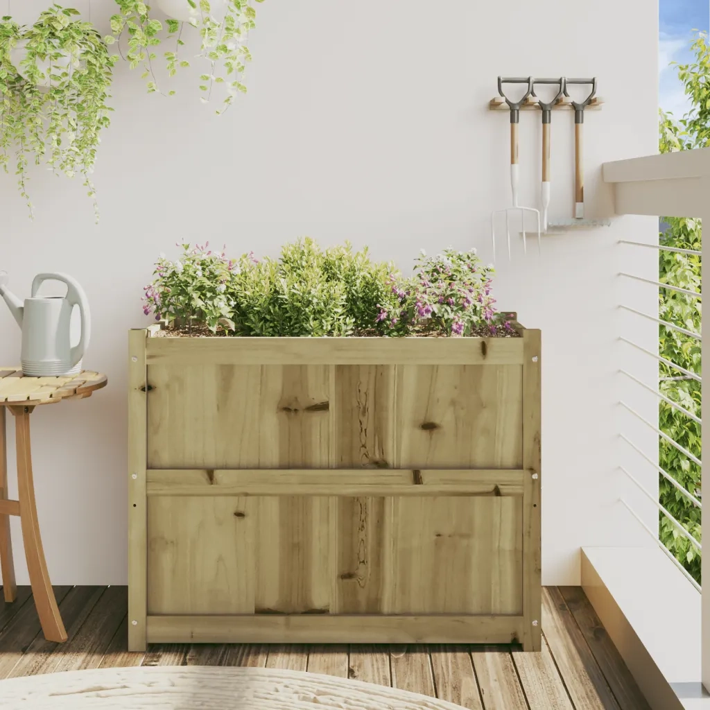 Fioriera da Giardino-Vaso da Esterno 90x50x70 cm in Legno di Pino Impregnato