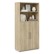Credenza Saotome, Buffet da soggiorno, Madia da salotto, Dispensa da cucina, 89x40 h186 cm, Quercia