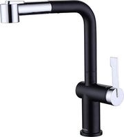 Hogedruk miscelatore da cucina, staccabile, cromato nero, miscelatore da cucina con spruzzatore, staccabile con 2 tipi di getto, sensore di rubinetto, cucina, 360° girevole, miscelatore da cucina, cucina, nero