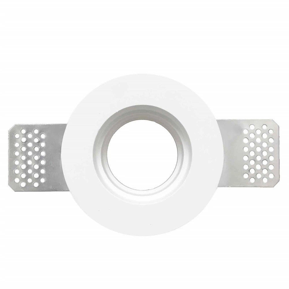 Trade Shop - Faretto Smart Gesso Tondo Led Gu10 Wifi Luce Incasso Rgb Cct Alexa Google 125mm -