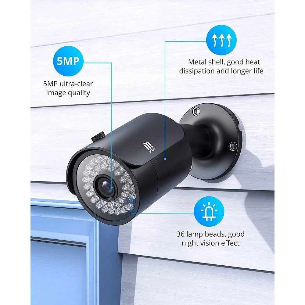 Trade Shop - Kit Videosorveglianza Sicurezza 8ch 5mp Dvr 8 Canali 4 Telecamera Esterno H.265 -