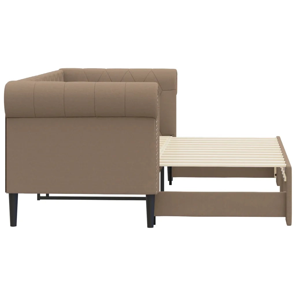 Divano Letto Estraibile Cappuccino 90x200 cm in Similpelle 3197726