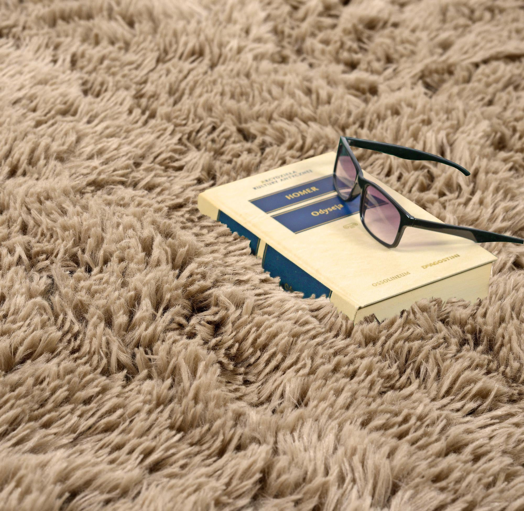 AIO FACTORY 80x120 cm TAPPETO PELOSO ANTISCIVOLO Beige - Tappeto morbido per la casa