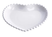 1 Pezzo Piatto da Cucina in Ceramica Forma Cuore 25,5 x 25 cm