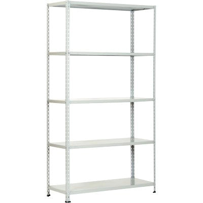 SCAFFALE KIT 5 RIPIANI ASTE INTERE PROMETAL - VERN GRIGIO CM 40X120 H.CM 200- 1 kit