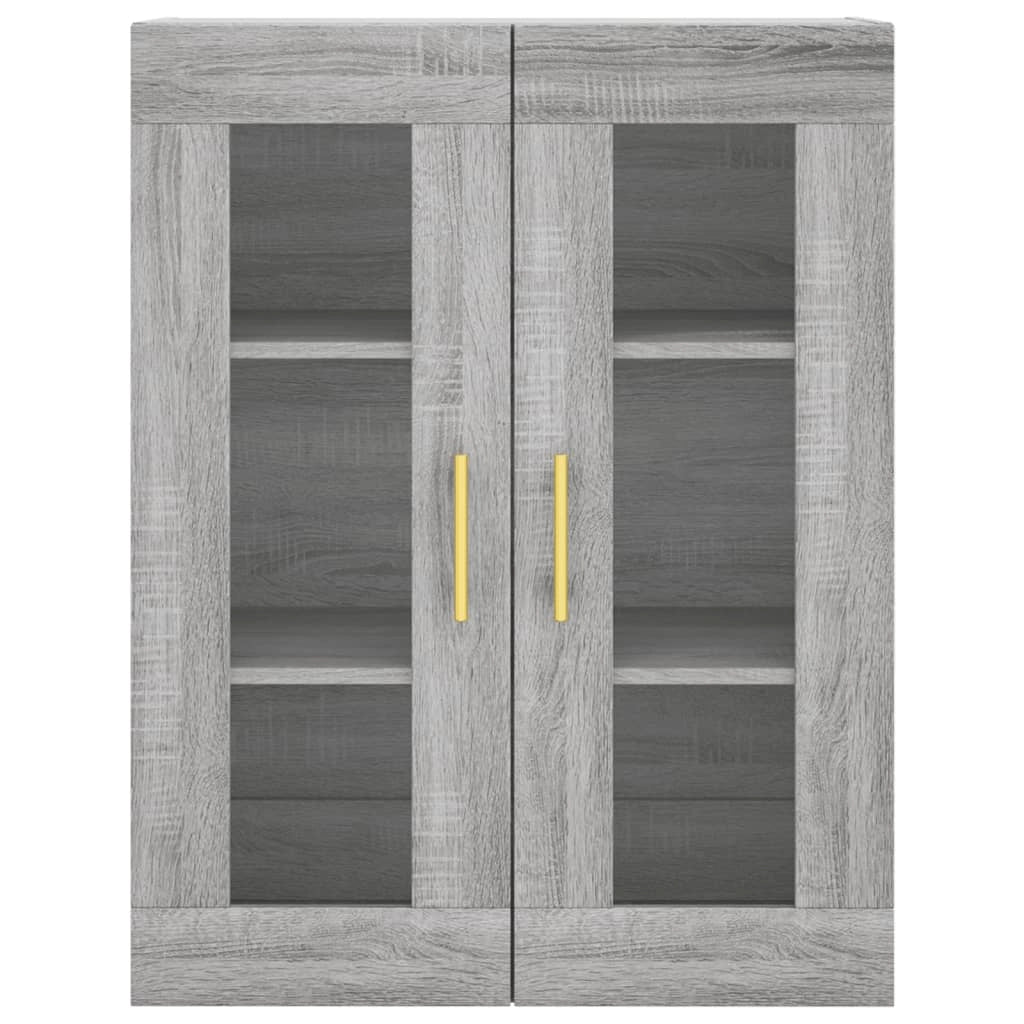 Buffet credenza cassettiera armadio mobile contenitore organizer cucina soggiorno salotto rovere Sonoma alto 69,5 x 34 x 180 cm legno ingegnerizzato grigio 02_0035612