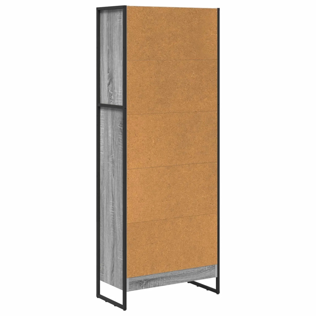 Armadio per Libri Grigio Sonoma 60 x 30 x 155 cm