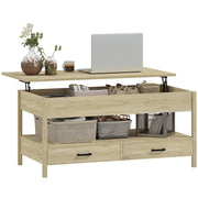 Tavolino da salotto con cassetti e ripiano aperto ¨C Minimal ¨C Robe 100x50x48-62 cm