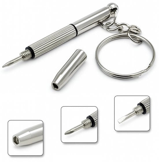 Tritto 3 in 1 - Porta Chiavi - Viti - Color Argento