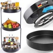 Organizzatore da Cucina Rotativo 360° con 3 Sostegni per Spezie e Accessori da Cucina