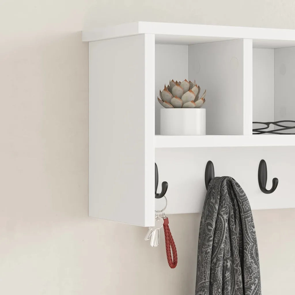 Appendiabiti a muro Bianco 50 x 16 x 26 cm Legno multistrato CFW8561431