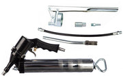INGRASSATORE PNEUMATICO AD ARIA E MANUALE 400CC PISTOLA POMPA CON TUBI KIT 6 PZ