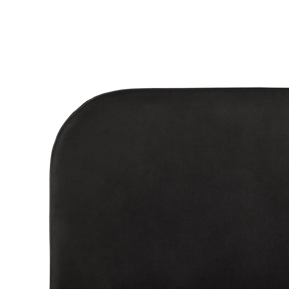Letto nero velluto tappezzeria doppia dimensione gambe dorate testiera con rete a doghe 140 x 200 cm design minimalista