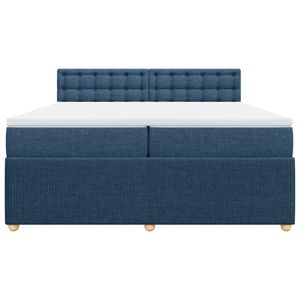 Giroletto a Molle con Materasso Blu 200x200 cm in Tessuto 3287583