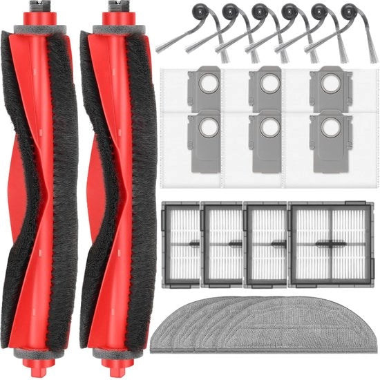 Accessori per 22 robot aspirapolvere, inclusi 2 pennelli principali, 6 sacchi aspirapolvere, 4 spazzole, 4 filtri HEPA, 6 pennelli laterali