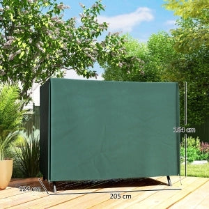 Copertura protettiva per altalena da giardino in poliestere, verde scuro, 205 x 124 x 164 cm