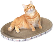 Pavimento per gatti, pavimento per gatti ovoidale, palo per gatti in cartone, alta densità, pavimento per gatti 2-in-1, affilatura delle unghie e sonno