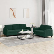 Set di Divani 2 pz Verde Scuro in Vellutocod mxl 83269