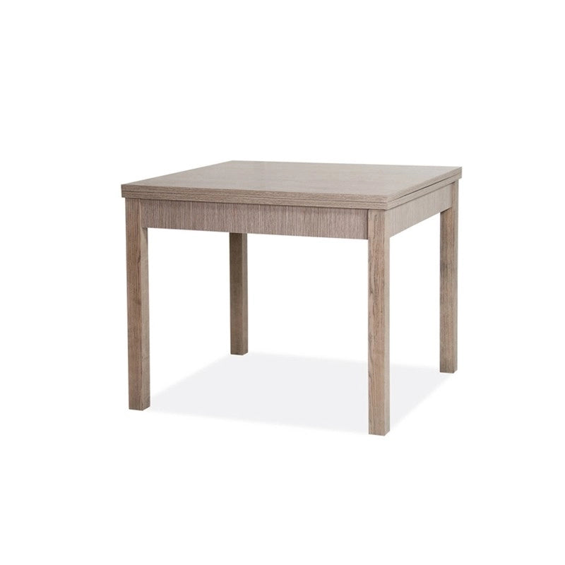 Tavolo da pranzo Olmo apribile a libro in legno nobilitato cm 90x90-180