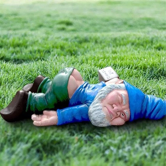 Gnomone di Resina divertente per la decorazione del giardino terrazza balcone (Azzurro)